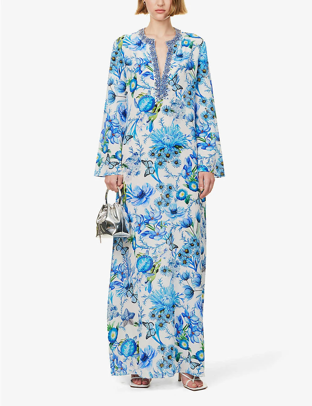 Collins Floral-print Silk-crepe Maxi Dress 4 Collins Floral-print Silk-crepe Maxi Dress - Image 2