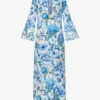 Collins Floral-print Silk-crepe Maxi Dress -Closet By She R04171625 ALLOVERREPEATBLUE M