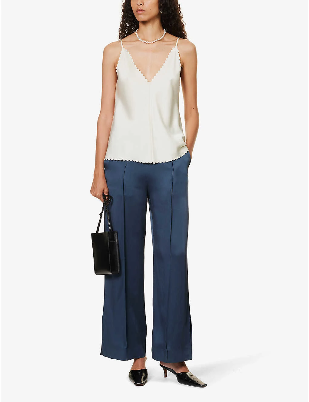 Jil Sander Split-hem Elasticated-waist Wide-leg Mid-rise Woven Trousers 4 Jil Sander Split-hem Elasticated-waist Wide-leg Mid-rise Woven Trousers - Image 2