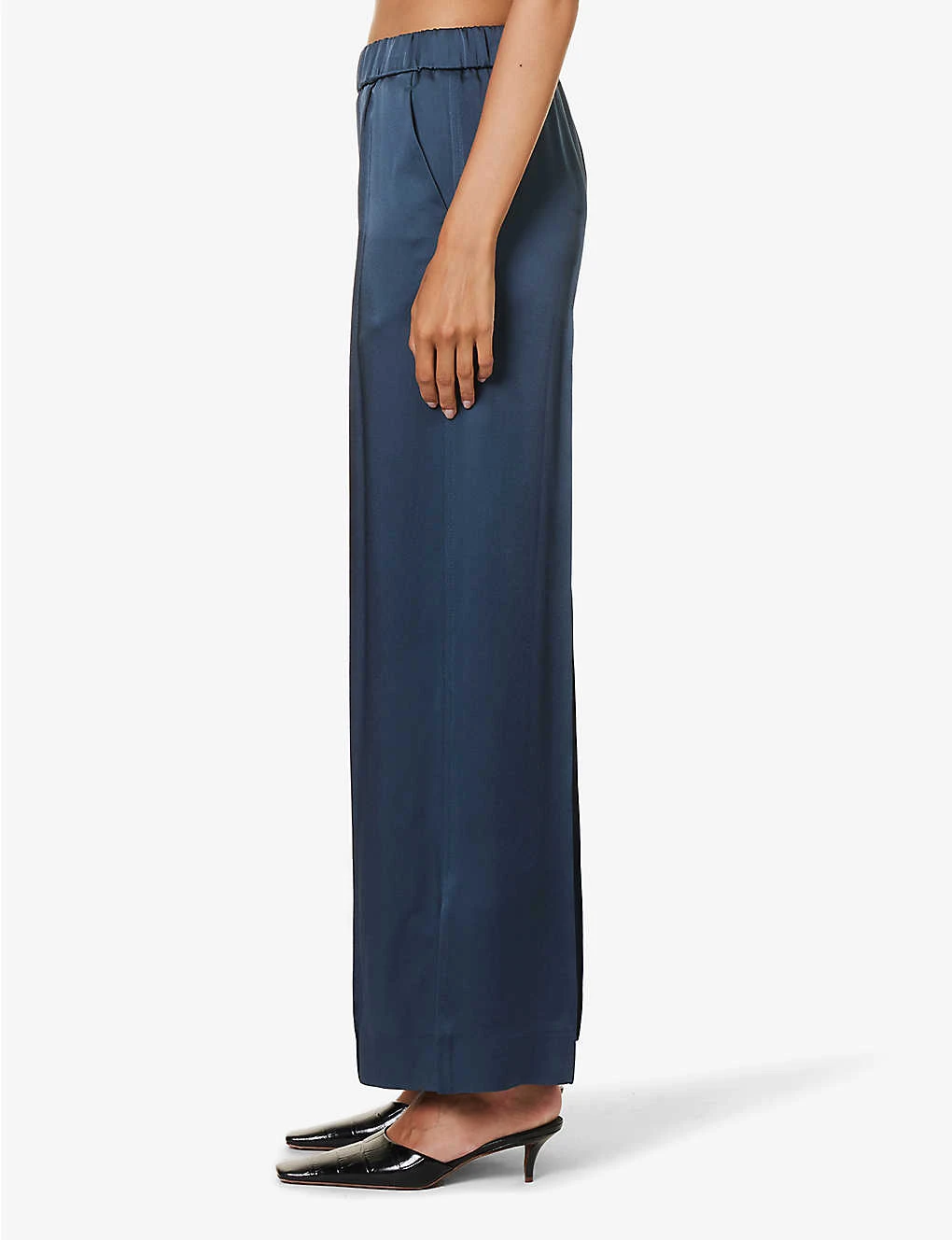 Jil Sander Split-hem Elasticated-waist Wide-leg Mid-rise Woven Trousers 5 Jil Sander Split-hem Elasticated-waist Wide-leg Mid-rise Woven Trousers - Image 3