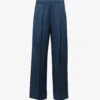 Jil Sander Split-hem Elasticated-waist Wide-leg Mid-rise Woven Trousers 2 Jil Sander Split-hem Elasticated-waist Wide-leg Mid-rise Woven Trousers -Closet By She R04173105 19 M