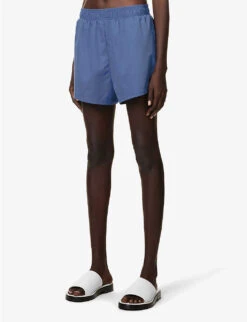 Avani Brand-embroidered Regular-fit Cotton-blend Shorts -Closet By She R04174446 SPAHIRE ALT02