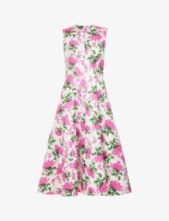 Mara Floral-print Woven Midi Dress