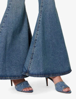 Regular-fit Flare-leg High-rise Jeans -Closet By She R04179394 BLEUVINTAGE ALT05