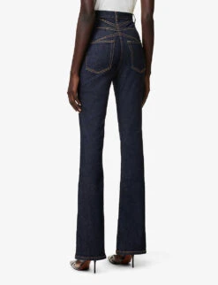 High-rise Flared-leg Regular-fit Cotton-blend Jeans 10 High-rise Flared-leg Regular-fit Cotton-blend Jeans -Closet By She R04179411 BLEUDENIM ALT03
