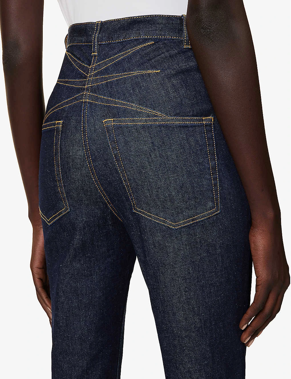 High-rise Flared-leg Regular-fit Cotton-blend Jeans 7 High-rise Flared-leg Regular-fit Cotton-blend Jeans - Image 5