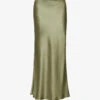 Layla Bias-cut Silk Maxi Skirt -Closet By She R04179539 ARTICHOKE M