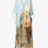 Roberto Cavalli Graphic-print V-neck Silk Maxi Dress 2 Roberto Cavalli Graphic-print V-neck Silk Maxi Dress -Closet By She R04179643 MULTICOLOUR M