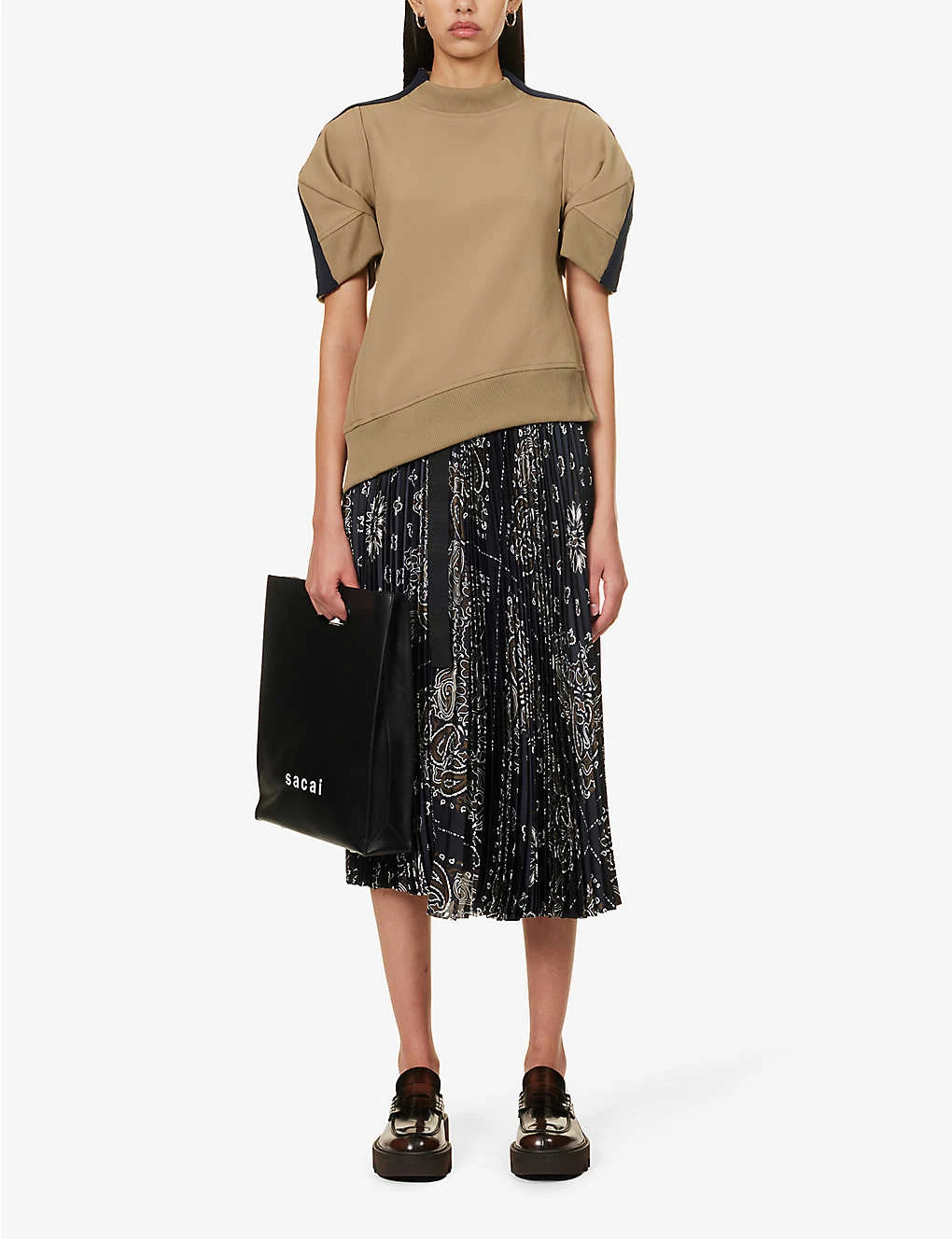 Sacai Pleated Paisley-print Woven Midi Skirt 4 Sacai Pleated Paisley-print Woven Midi Skirt - Image 2