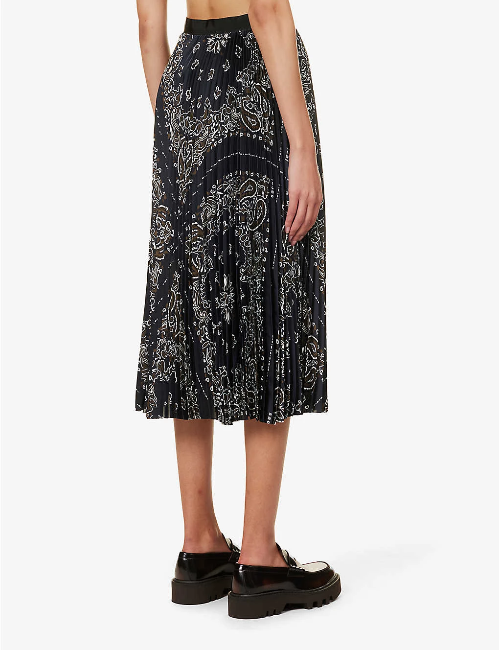 Sacai Pleated Paisley-print Woven Midi Skirt 6 Sacai Pleated Paisley-print Woven Midi Skirt - Image 4