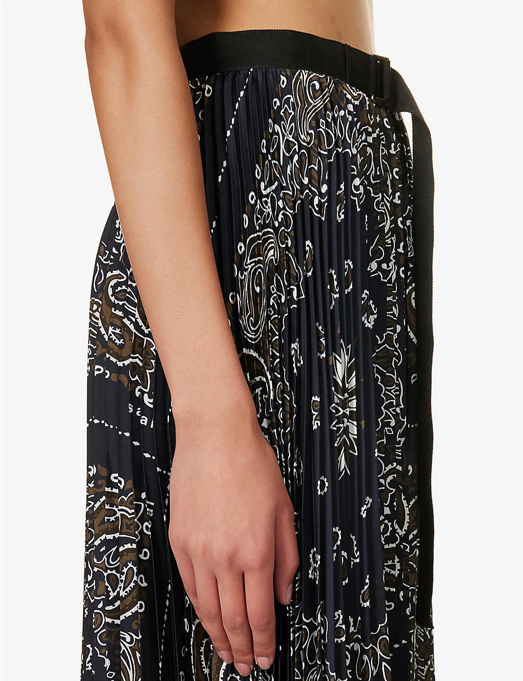 Sacai Pleated Paisley-print Woven Midi Skirt 7 Sacai Pleated Paisley-print Woven Midi Skirt - Image 5