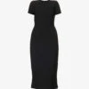 Victoria Beckham Slim-fit Round-neck Stretch-woven Midi Dress -Closet By She R04180535 BLACK M