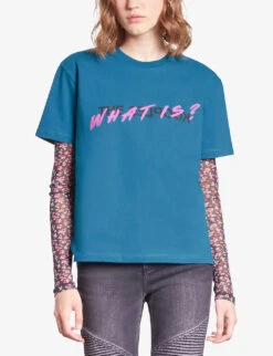 THE KOOPLES Logo-print Cotton-jersey T-shirt 9 THE KOOPLES Logo-print Cotton-jersey T-shirt -Closet By She R04180583 MEDIUMBLUE ALT02