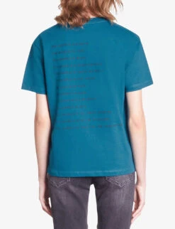 THE KOOPLES Logo-print Cotton-jersey T-shirt 10 THE KOOPLES Logo-print Cotton-jersey T-shirt -Closet By She R04180583 MEDIUMBLUE ALT03