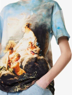 Roberto Cavalli Graphic-print Short-sleeved Cotton-jersey T-shirt 11 Roberto Cavalli Graphic-print Short-sleeved Cotton-jersey T-shirt -Closet By She R04180673 MULTICOLOUR ALT04