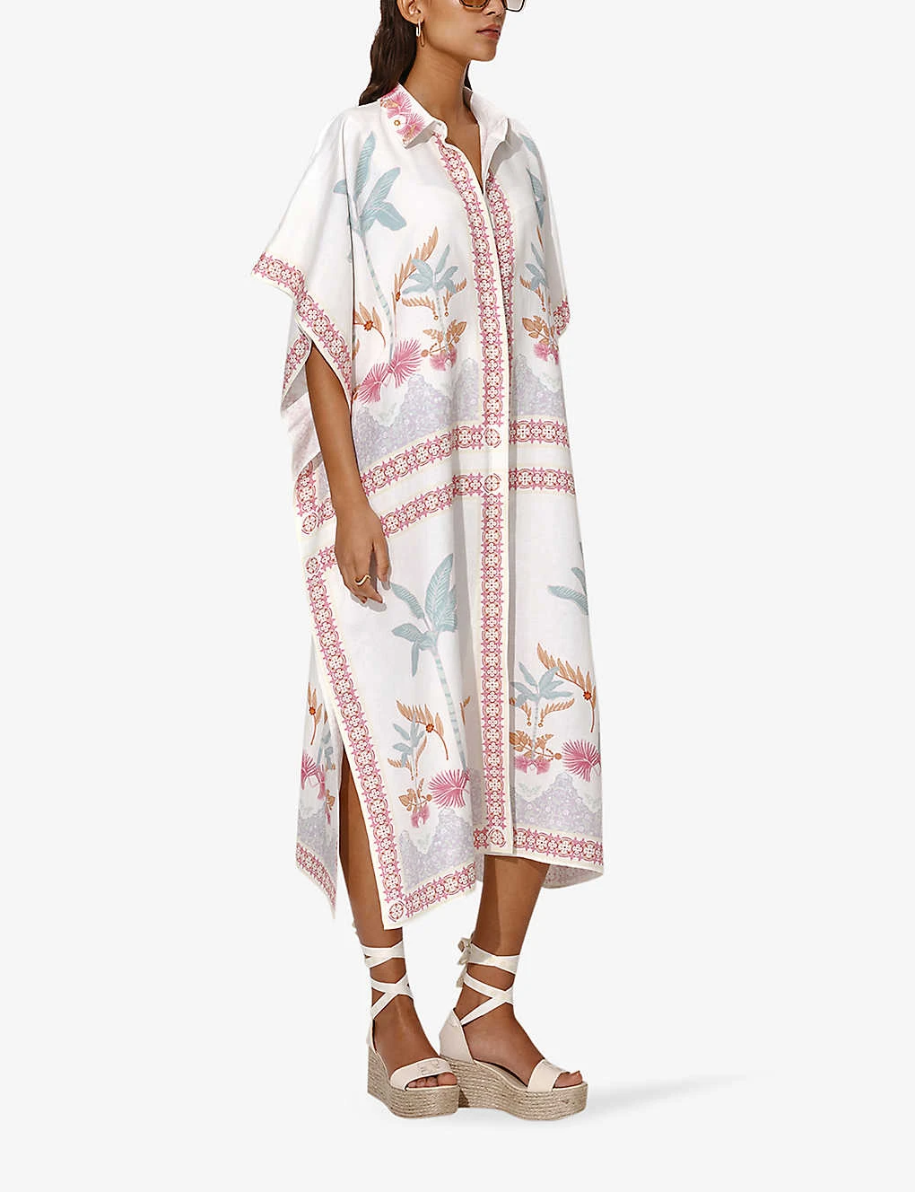 By Malina Minella Abstract-print Linen-blend Midi Dress 5 By Malina Minella Abstract-print Linen-blend Midi Dress - Image 3