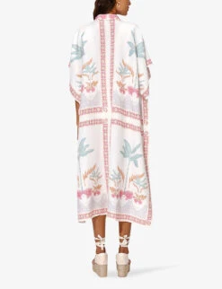 By Malina Minella Abstract-print Linen-blend Midi Dress 10 By Malina Minella Abstract-print Linen-blend Midi Dress -Closet By She R04180758 PASTELPALM ALT03