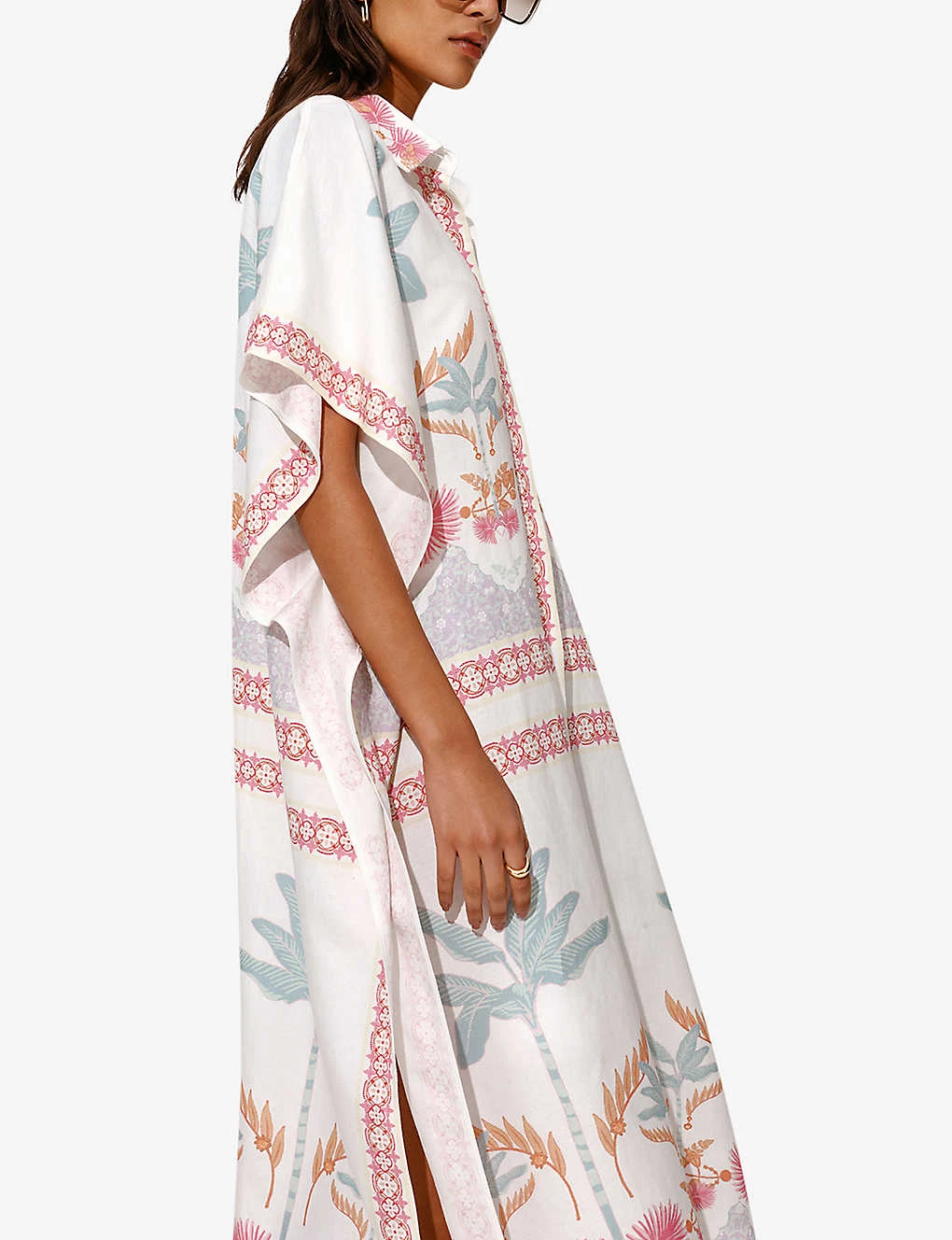 By Malina Minella Abstract-print Linen-blend Midi Dress 7 By Malina Minella Abstract-print Linen-blend Midi Dress - Image 5