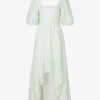 By Malina Amina Puff-sleeve Woven Maxi Dress -Closet By She R04180760 FLORALMISTMINT M