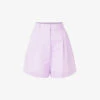 By Malina Edita High-rise Linen-blend Shorts -Closet By She R04180775 VIOLET M