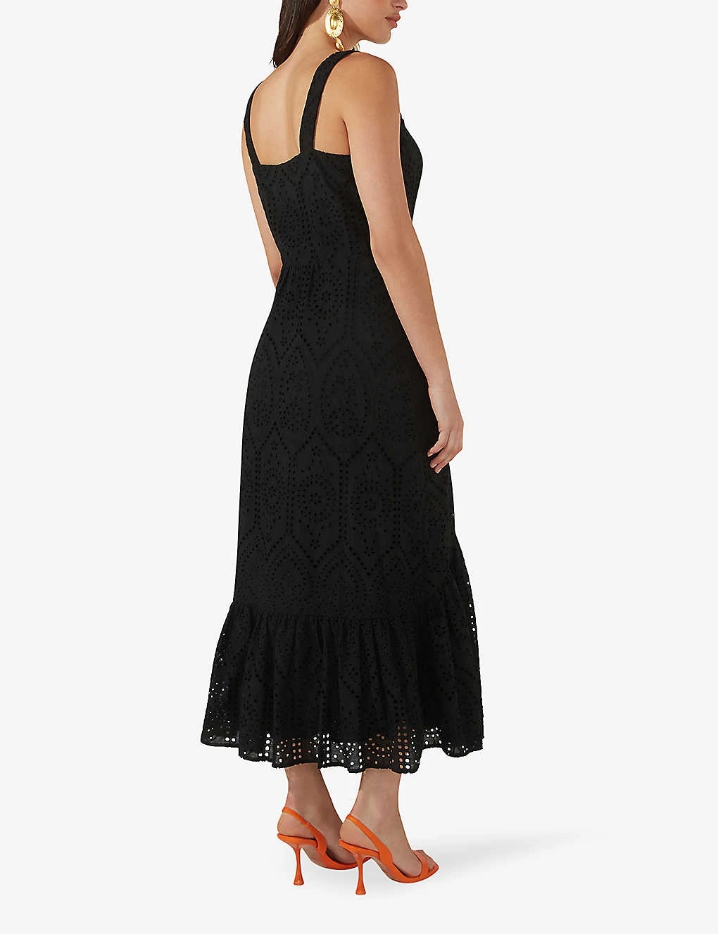 Broderie-anglaise Tiered-hem Cotton Maxi Dress 5 Broderie-anglaise Tiered-hem Cotton Maxi Dress - Image 3
