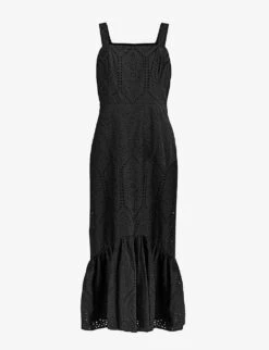 Broderie-anglaise Tiered-hem Cotton Maxi Dress