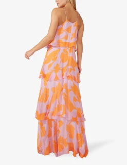 Savannah Floral-print Crepe Maxi Dress -Closet By She R04181104 LILAC ALT02