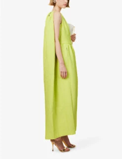 Clio Scoop-neck Woven Maxi Dress 8 Clio Scoop-neck Woven Maxi Dress -Closet By She R04181115 GREENNEON ALT01