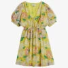 Ted Baker Isbella Puff-sleeve Floral-print Woven Mini Dress -Closet By She R04181233 BRTYELLOW M