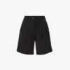 ME AND EM Textured High-rise Stretch-woven City Shorts -Closet By She R04181883 BLACK M