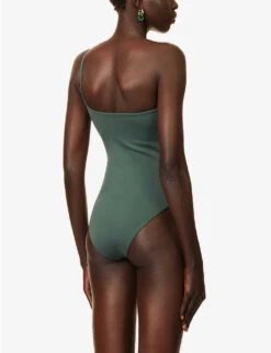Maxime Bead-embellished One-shoulder Swimsuit 10 Maxime Bead-embellished One-shoulder Swimsuit -Closet By She R04181998 PETROL ALT03
