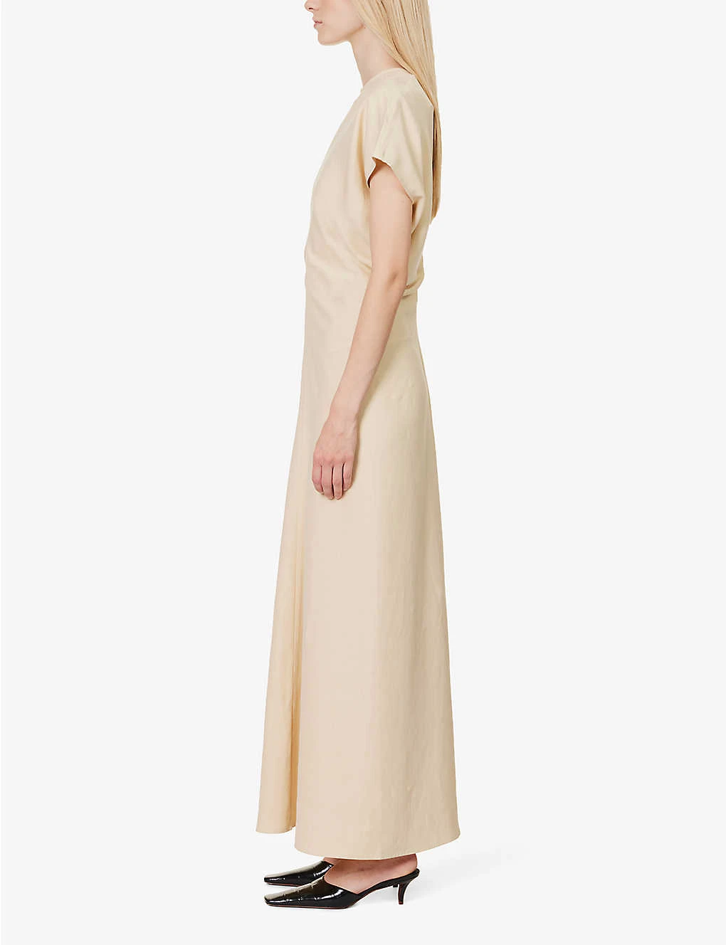Toteme Slouch Dropped-shoulders Stretch-linen Blend Midi Dress 5 Toteme Slouch Dropped-shoulders Stretch-linen Blend Midi Dress - Image 3