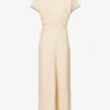 Toteme Slouch Dropped-shoulders Stretch-linen Blend Midi Dress 2 Toteme Slouch Dropped-shoulders Stretch-linen Blend Midi Dress -Closet By She R04183209 BLEACHEDSAND M