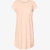 Carissa Short-sleeved Organic-cotton Mini Dress -Closet By She R04183733 PEARLPINK M