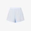 Youth Relaxed-fit High-rise Cotton-poplin Shorts 2 Youth Relaxed-fit High-rise Cotton-poplin Shorts -Closet By She R04183797 BLUE M