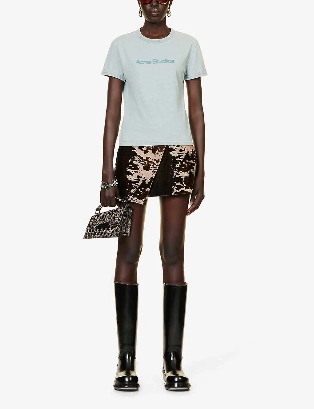 Acne Studios Etza Brand-print Cotton T-shirt 4 Acne Studios Etza Brand-print Cotton T-shirt - Image 2