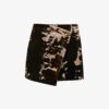 Acne Studios Irinna Cow-print Velour Mini Skirt -Closet By She R04184344 DARKBROWN M