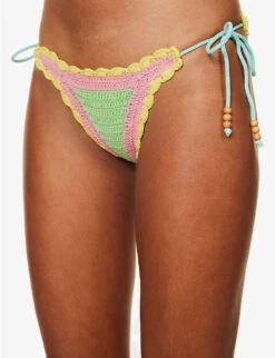 It's Now Cool Crochet-pattern Cotton Bikini Bottoms -Closet By She R04185548 PADDLEPOP ALT02