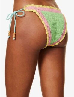 It's Now Cool Crochet-pattern Cotton Bikini Bottoms -Closet By She R04185548 PADDLEPOP ALT03