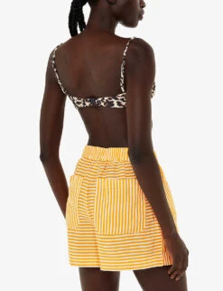 Whistles Sunshine Stripe Linen And Cotton-blend Shorts -Closet By She R04186331 MULTICOLOURED ALT03