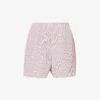Lui Striped Woven Shorts -Closet By She R04186460 PINKBLACKSTRIPE M