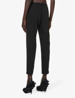 Dries Van Noten Pressed-crease Cropped Straight-leg Mid-rise Woven Trousers 9 Dries Van Noten Pressed-crease Cropped Straight-leg Mid-rise Woven Trousers -Closet By She R04186691 BLACK ALT03