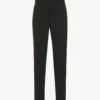 Dries Van Noten Pressed-crease Cropped Straight-leg Mid-rise Woven Trousers 2 Dries Van Noten Pressed-crease Cropped Straight-leg Mid-rise Woven Trousers -Closet By She R04186691 BLACK M