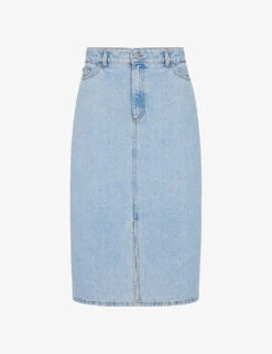 Greta High-rise Organic-cotton Midi Skirt