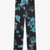 THE KOOPLES Floral-print Straight-leg High-rise Woven Trousers