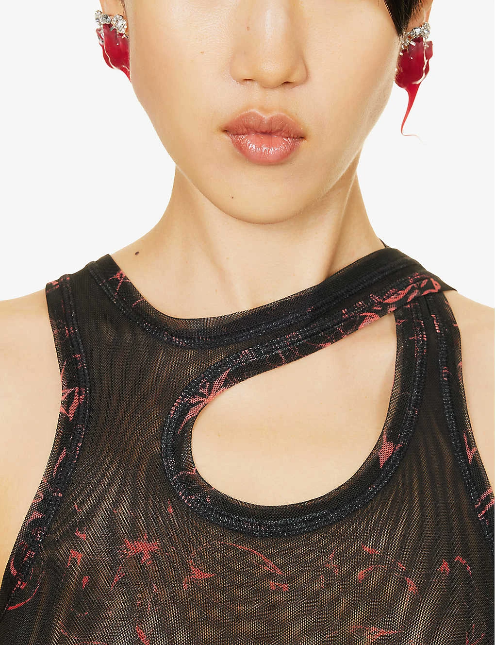 Graphic-print Cut-out Stretch-recycled Polyester Maxi Dress 7 Graphic-print Cut-out Stretch-recycled Polyester Maxi Dress - Image 5