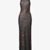 Graphic-print Cut-out Stretch-recycled Polyester Maxi Dress -Closet By She R04187982 SKRIBBLRED M