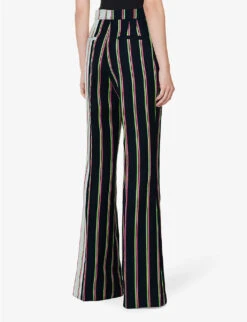 Jones Striped Wool And Silk-blend Trousers -Closet By She R04189138 IVORYNAVYMULTI ALT03
