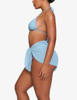 Semi-sheer Chiffon Silk Skirt -Closet By She R04189620 IRISBLUE ALT02