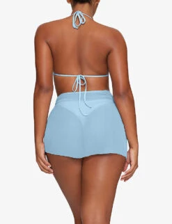 Semi-sheer Chiffon Silk Skirt -Closet By She R04189620 IRISBLUE ALT03